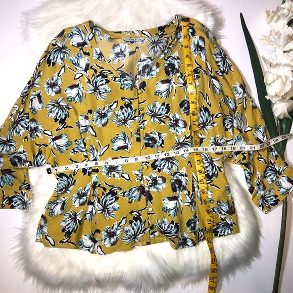 Only Mustard & Navy floral top - Picture 5 of 12